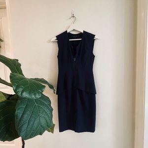 BCBG Navy Office MIDI Dress